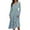 Light Blue, variant on Women's Casual Fashion Floral Print V-Neck Long Sleeve Waist Long Dress Maxi Length with Flowy Hem for Elegance Waist-Defining Tie for Feminine Shape Boho Style ,Green 2XL