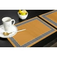 thumbnail image 5 of Placemats Geometric Greek Key Design Place Mats for Dining Room Dinner Table Yellow Washable Table Mats Kitchen Decorations Set of 4, 5 of 6