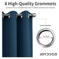 thumbnail image 4 of TiaGOC Blackout Curtains 90 inch Long 2 Panels Set, Thermal Insulated Long Curtains & Drapes 2 Burg, Room Darkening Grommet Curtains for Bedroom Living Room Windows (W52 x L90 Inch, Navy Blue), 4 of 7