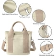 thumbnail image 3 of Kukuzhu Canvas Tote Bag for Women Stylish Crossboy Handbag Casual Hobo Bag Top Handle Satchel with Multiple Pockets, 3 of 6