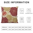 thumbnail image 5 of ONETECH  Burgundy Red Brown Pillow Covers Dahlia Floral Decorative Outdoor Throw Pillow Covers Geometric Flower Modern Style Cushion Pillow Covers for Sofa Couch Outdoor Decor, 5 of 5