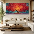 thumbnail image 6 of Canvas Wall Art for Living Room - Large Red Tree of Life Canvas Prints, Modern Abstract Nature Painting Wall Decor for Bedroom Bathroom and Office, 6 of 7
