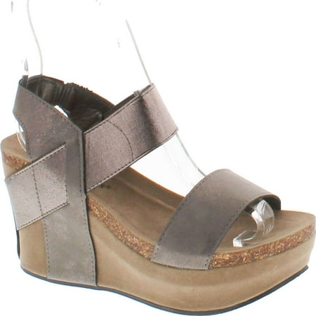 

Women s Hester-1 Wedge Sandals Pewter 10