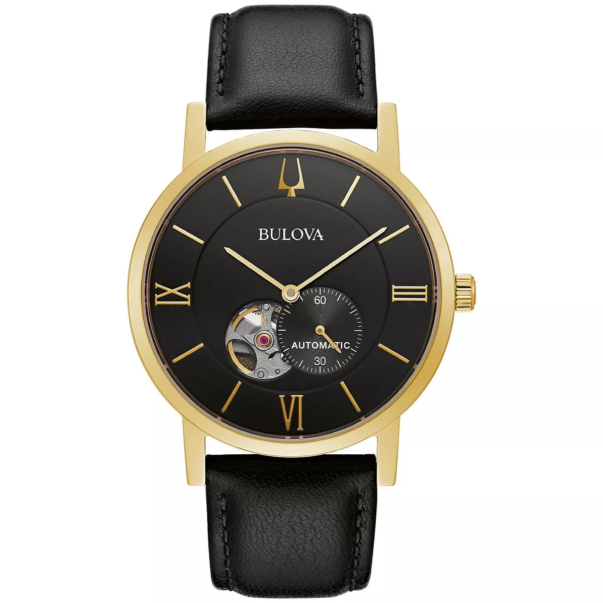 Bulova American Clipper Automatic Black Dial Men's Watch 97A154