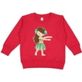 thumbnail image 2 of Inktastic Brown Haired Hula Girl Toddler Sweatshirt, 2 of 4