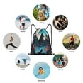 thumbnail image 7 of Japuie Artistic Moon Valley Wolf Print Drawstring Backpack,Drawstring Bags, Draw String Back Bag,Sport Gym Bag for Sports, Gym, Travel, Swimming, Beach -Medium, 7 of 7