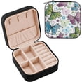 thumbnail image 2 of GZHJMY Butterfly Small Jewelry Box, Portable Leather Travel Jewelry Storage Case for Rings Earrings Necklace Bracelets, 2 of 7