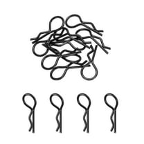 Uxcell 20pcs Body Clips Bent Springy Pins for 1/8 1/10 Scale Model RC Car Crawler Truck Shell Replacement(Black)