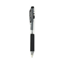 Pentel K437ASW2 0.7 mm WOW Medium Retractable Gel Pen - Black Ink/Clear/Black Barrel (24/Pack)