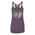 thumbnail image 2 of Wild Bobby His Grace Is Enough Heart Inspirational/Christian Women Tri-Blend Racerback Tank Top, Vintage Purple, Medium, 2 of 5