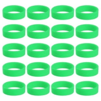 20Pcs Silicone Rubber Bands Non-slip 1.22 Inch Flat for Books, Green