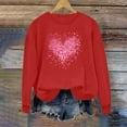 thumbnail image 4 of Hvyesh Valentine's Sweatshirt for Women Love Heart Pullover Shirts Casual Long Sleeve Valentine Tshirt Clothes Tops, 4 of 5