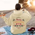 thumbnail image 2 of WEAIXIMIUNG Sweatshirts pour Femmes Col Rond Mode Décontractée Automne/hiver Imprimé de Noël Épaules Dénudées Manches Longues Hoodie, 2 of 3
