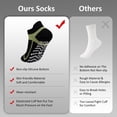 thumbnail image 4 of Non Slip Grip Socks for Men, PUTUO Cotton Pilates Hospital Fitness Sports Socks for Men with Grips, 4 Pairs, Size 13-15, 4 of 8