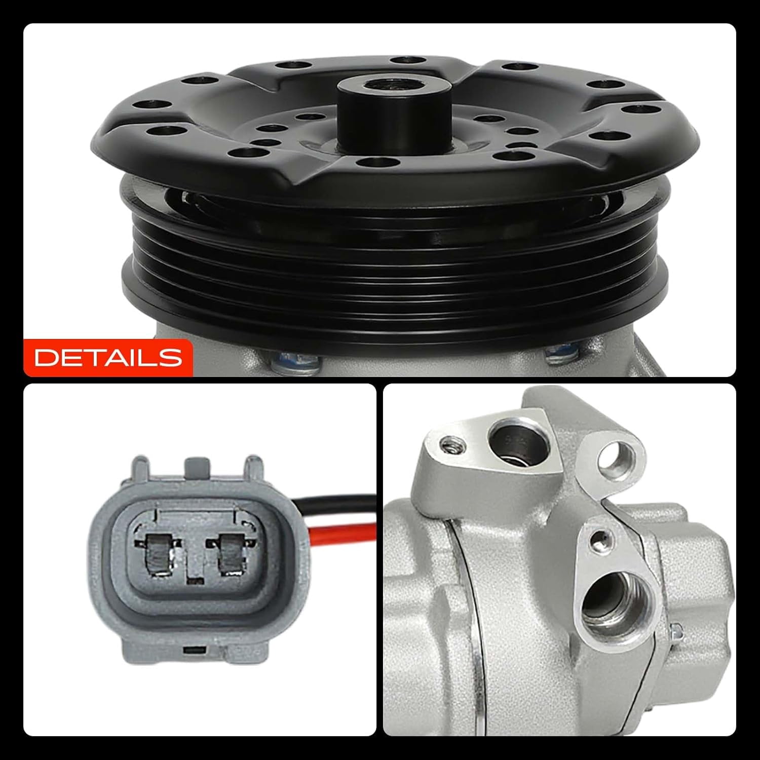 A-Premium AC Compressor with Clutch Compatible with Scion xA xB 2004-2006 L4 1.5L