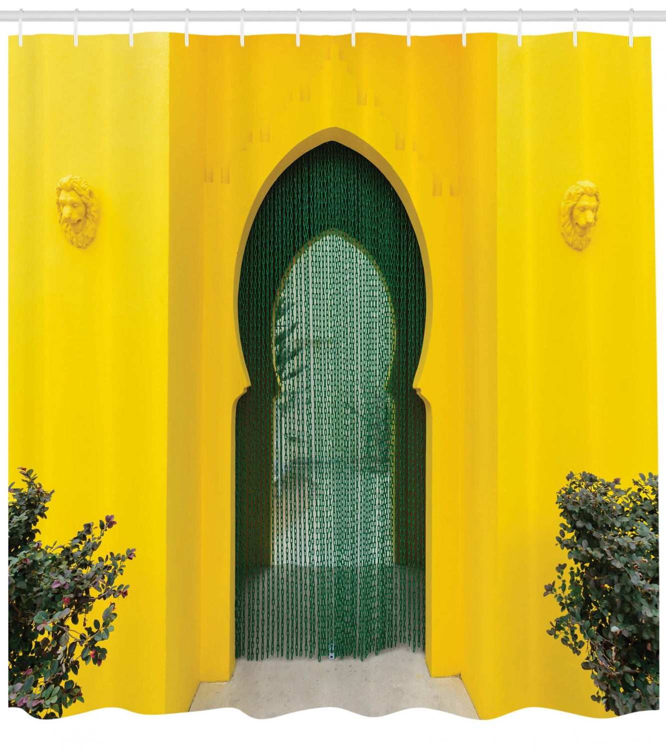 Arabian Decor Shower Curtain Set Morroccan Oriental Style Walkway