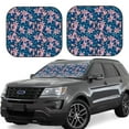 thumbnail image 6 of Kdxio Lilies Flowers Print 2-Piece Sun Shade Front Windshield - Foldable Car Front Window Sunshades for Most Sedans SUV Truck, 6 of 6