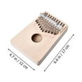 thumbnail image 4 of Kalimba 10 Keys Thumb Piano Beginner Child Pocket Five Fingers Wood Portable Instruments 17 Professional, 4 of 6