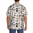 thumbnail image 5 of Vsdgher Cute Cats Print Men's Wrinkle Free Untucked Cuban Shirt Business Casual Button Down Shirts Short Sleeve Shirt, 5 of 7
