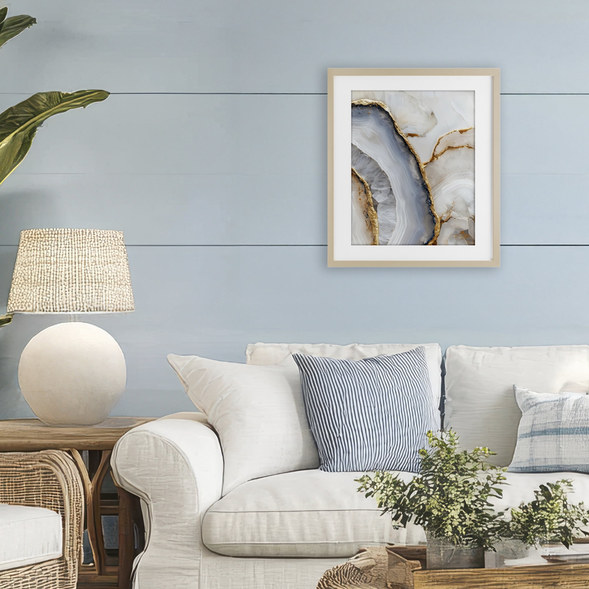 Stupell Industries Golden Marble Flow Birch Framed Print Under Glass, design by Svetlana Aleynikova