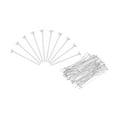 thumbnail image 1 of Uxcell 100Pcs Pasadores de Cabeza Plana para Fabricación de Joyas 20mm Pasadores de Cabeza Plana de Latón 20 Gauge Plata, 1 of 5