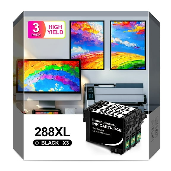 Epson 288 288XL Ink Cartridges Compatible for 288 Black Ink Cartridges for Epson XP-440 XP-330 XP-340 XP-430 XP-446 XP-434