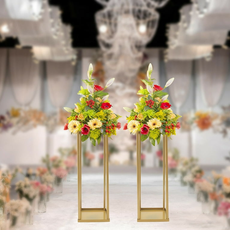 Wedding Centerpieces Display Stand - 2 Pcs 23.6in/60cm Tall Flower Holder  Artificial Arrangement Flower Stand Vases,Wedding,Anniversary,Events,Home