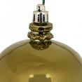thumbnail image 2 of Vickerman 8" x 2.75" Olive Shiny Finial Ornament, with drilled and wired caps. Comes 3 per Bag., 2 of 4