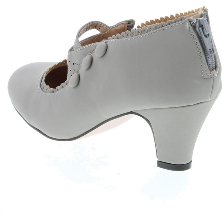 Womens 36-MINA4 Closed Toe Mary Jane High Heel Shoes, Grey
