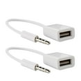 thumbnail image 1 of 2 Unidades Blanco 3.5mm De Enchufe De Audio A USB 2.0 Tipo A Hembra Cable Convertidor OTG Baoblaze, 1 of 6