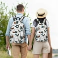 thumbnail image 4 of Rateoe Cool Chicken Pattern Durable Canvas Backpack for Men & Women – Stylish & Lightweight – Adjustable Straps, Multiple Pockets – Fits 15-17 Inch LaptopsSmall, 4 of 5