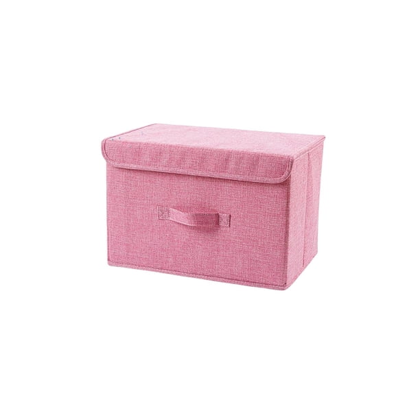 Naiovety Caja de almacenamiento, contenedores de tienda de Color sólido, gran capacidad, mango duradero, cajas para el hogar, zapatos, Almacenamiento y organización del hogar Rosado