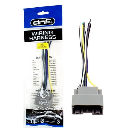 DNF Wiring Harness for Aftermarket Stereos + Radios for Select Chrysler Dodge Jeep Vehicles (70-6522) - 100% Copper Wires!