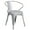 Silver, variant on Flash Furniture Luna Commercial Grade Silver Metal Indoor-Outdoor Chair with Arms