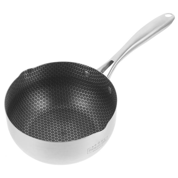 Sartén de acero inoxidable para cocinar, sartén de metal, olla japonesa para cocinar ramen