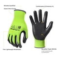 thumbnail image 2 of Guantes de trabajo MANUSAGE XXL recubiertos de nitrilo amarillo, 12 pares, 2 of 6