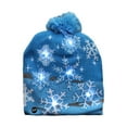 thumbnail image 1 of MesaSe Christmas Decor Knitted Christmas Hat Cartoon Pattern Light Flashing Cap LED New Year  Gifts, 1 of 4