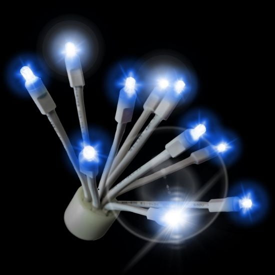 C9 Glitzer - Twinkle Blue lights w/white base