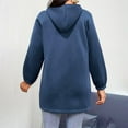 thumbnail image 5 of APEXFWDT Women's Zip-Up Mid-Length Hoodie Jacket Fleece-Lined Long Sleeve Athletic Sweatshirt with Pockets, Warm Outerwear,L,Blue, 5 of 9