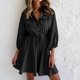 thumbnail image 2 of Nueva solapa camisa de un solo pecho europeo y americano bolsillo corbata vestido casual mujeres Pompotops  hdfakjf9402, 2 of 9