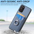 thumbnail image 2 of Carbon Fiber Patterned Case for Samsung Galaxy Note 20 Ultra, Wallet case with [360°Rotation Ring Kickstand] Credit Card Holder,PU Leather Shockproof Cover Women Men, Blue, 2 of 8