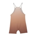 thumbnail image 4 of Teen Girl Summer Short Sleeve Romper New Teen Girls Casual Rompers Summer Sleeveless Jumpsuits Loose Spaghetti Strap Shorts Trendy 2025 Overalls with Pockets Brown 9 Years, 4 of 6