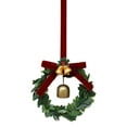 thumbnail image 5 of 2PCS Christmas Wreath Ornaments with Bells & Bow, Holiday Hanging Decorations for Front Door, Wall, Window, Tree, Car – Festive Ready-to-Use Décor, 5 of 8