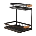 thumbnail image 4 of Organizador para debajo del fregadero de cocina, cajón organizador de cesta de armario deslizante de 2 niveles, organizador de armario de cocina perfecl debajo del organizador del fregadero, 4 of 8