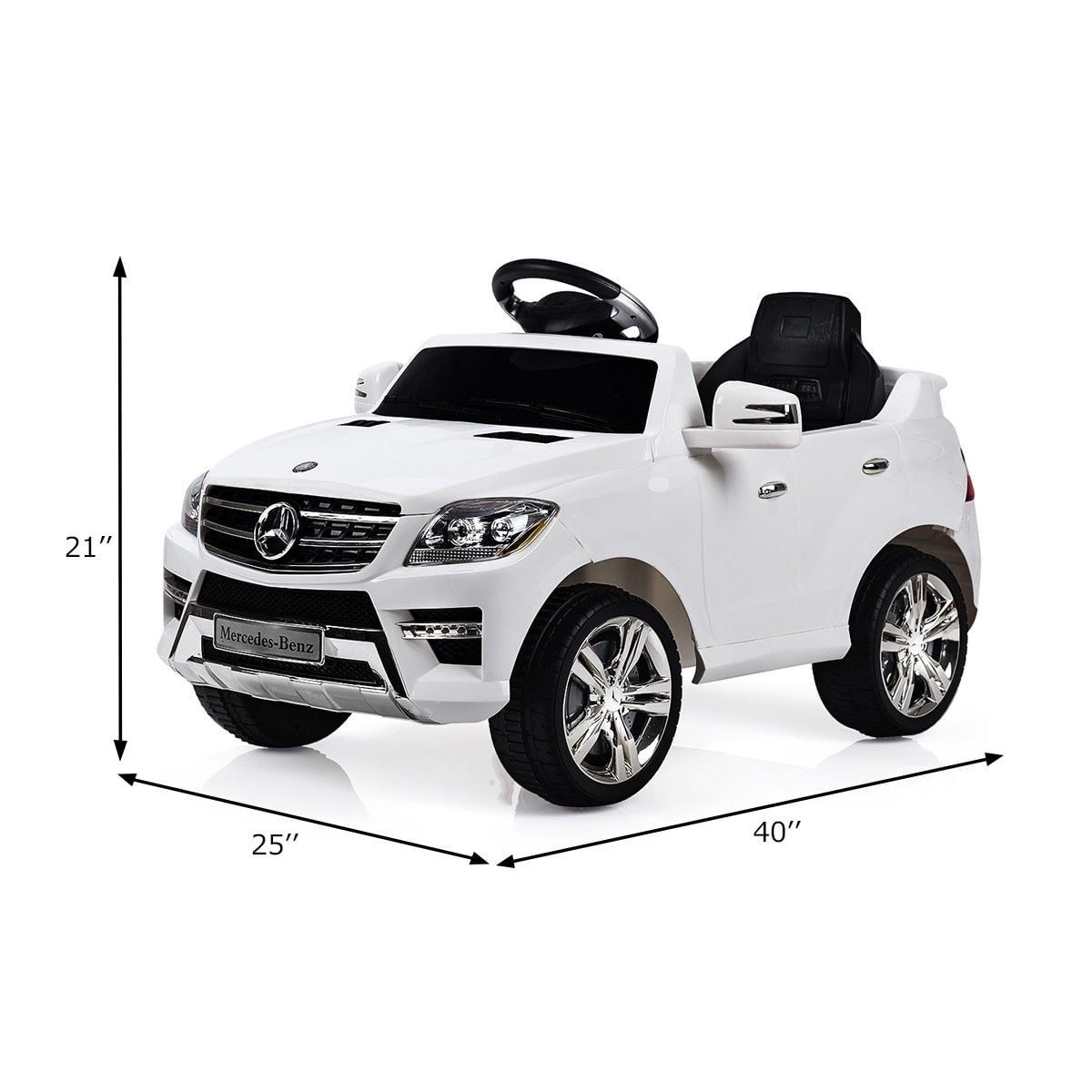 Interessant 945 hardware Costway White 6 V Mercedes Benz ML350 Powered Ride-On with Remote Control -  Walmart.com