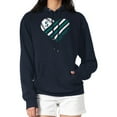thumbnail image 4 of Women's G-III 4Her by Carl Banks  Navy Seattle Mariners Heart Fleece Pullover Hoodie, 4 of 5