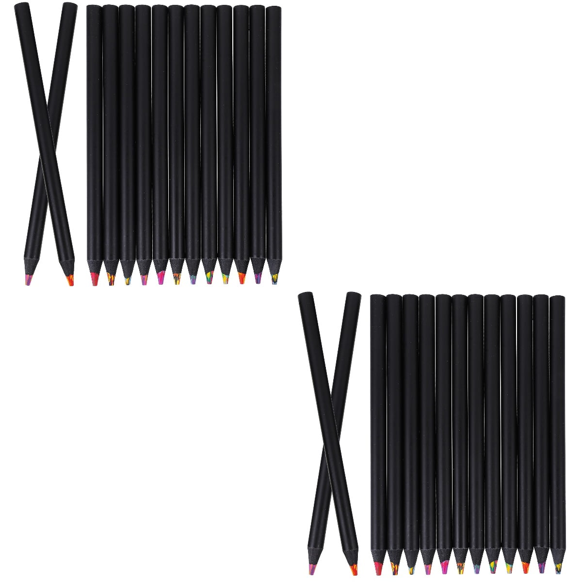 Set of 2 Pencil Coloring Pencils Drawing Lead Coloured Black