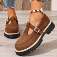 thumbnail image 2 of Zapatos de Tacón Bajo de Moda Casual Versátil Más Tamaño de Color Sólido Dedo Redondo de un Pie Mochilas con Correas de Zapato Ajustables para Tacones, 2 of 9