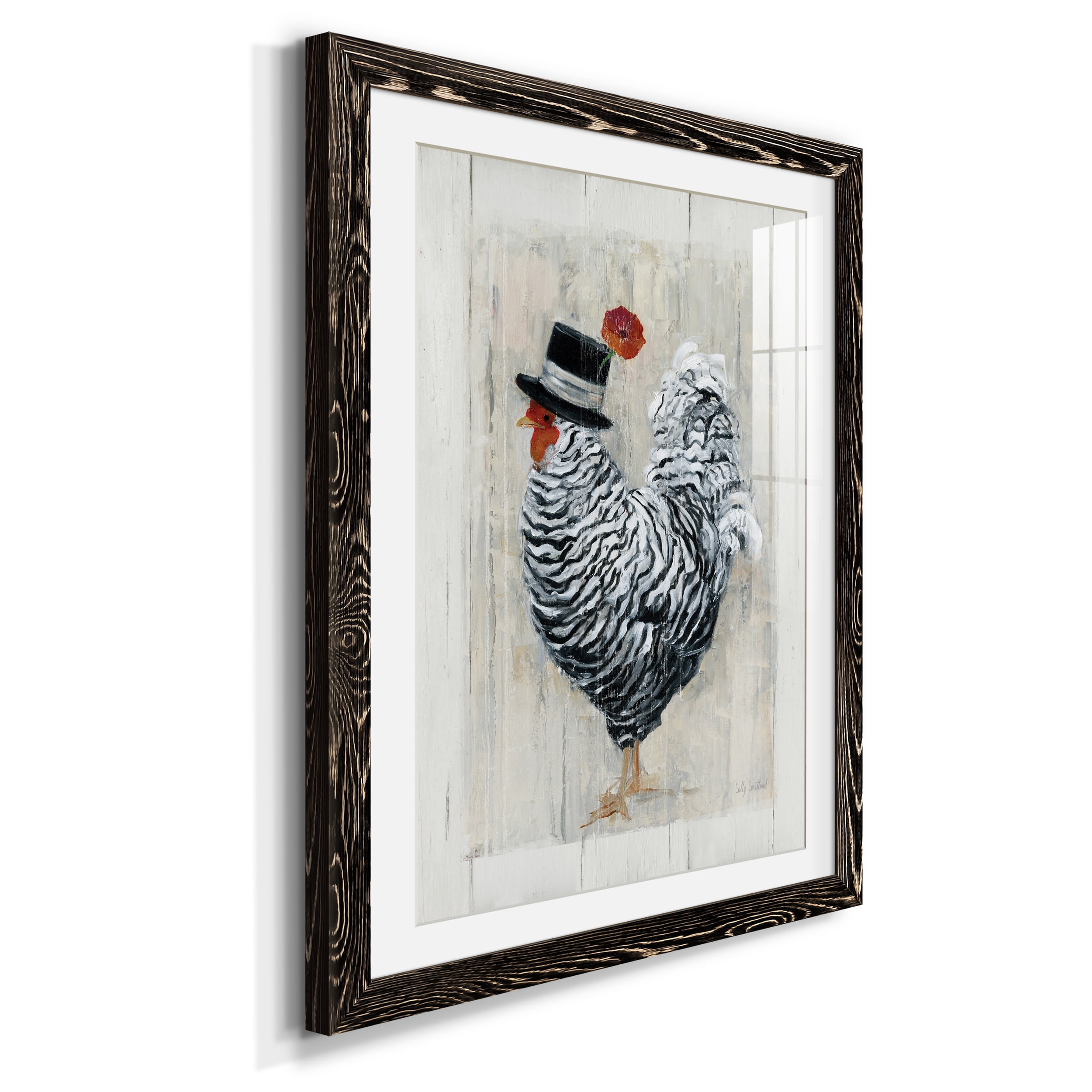 Sunday Best Rooster - Premium Framed Print - Ready to Hang - 23 x 32 - Black Frame