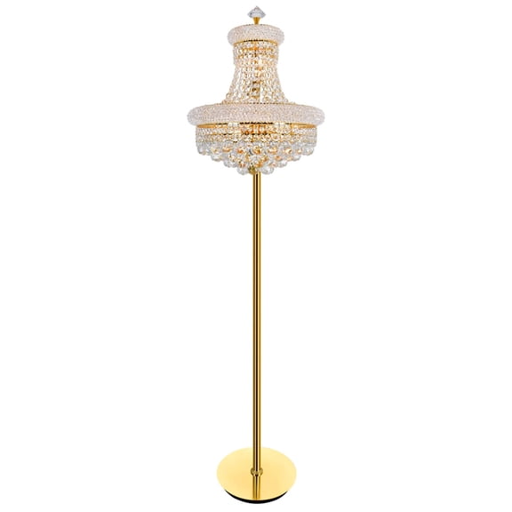 8 Light Floor Lamp with Gold finish